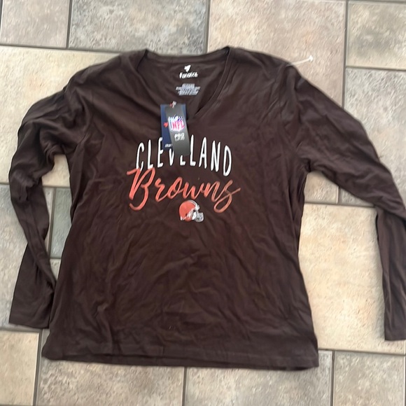 New with tags fanatics Cleveland Browns long sleeve T-shirt 2XL - Picture 1 of 4